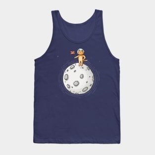 Cat on the moon Tank Top